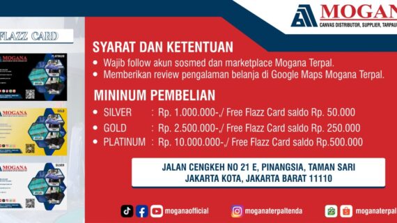 Promo Spesial Oktober: Mogana Terpal Bagi-bagi e-Money dalam Program Gift Card Berjenjang!